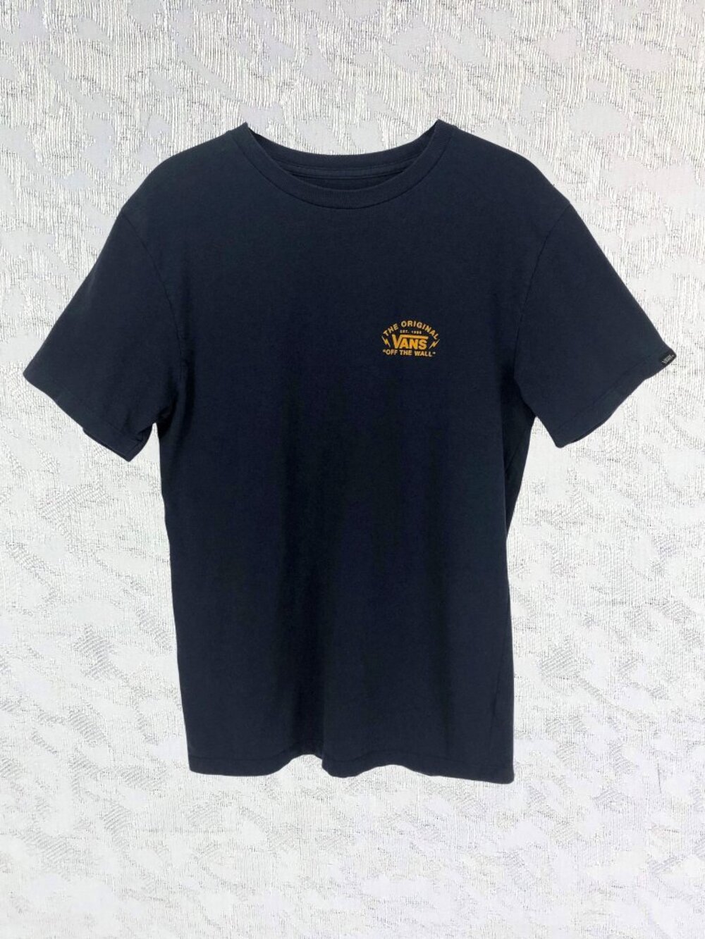 Vans The Original “Off The Wall” Graphic Tee Dark Navy Blue Cotton Men’s Small